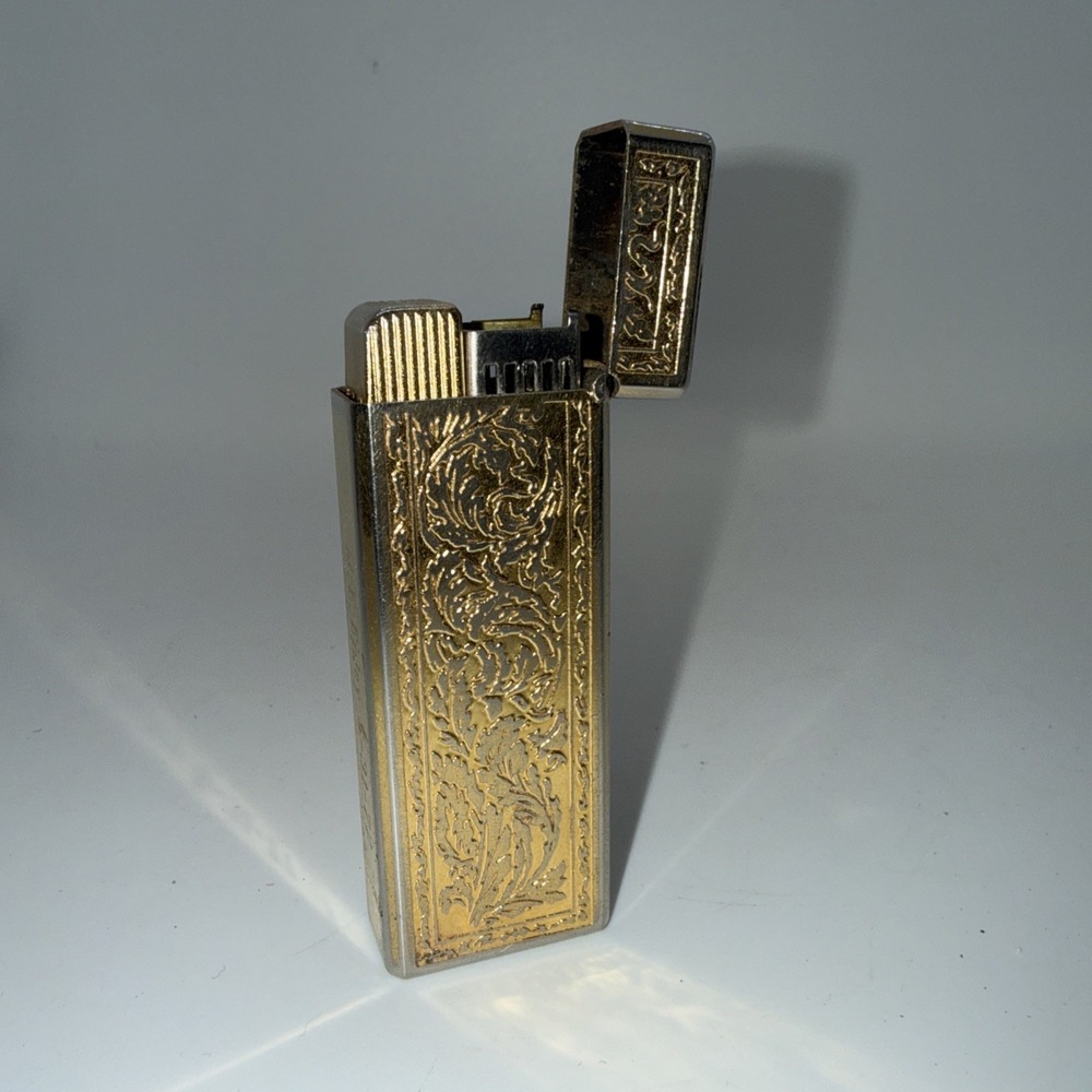 Vintage Colibri  Gold-Tone Lighter Made In Japan Has Engraving A21